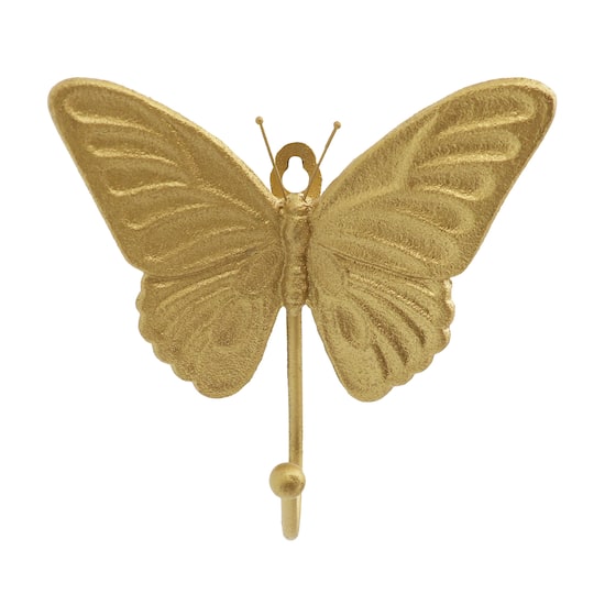 5.25&#x22; Thin Golden Butterfly Wall Hook by Ashland&#xAE;
